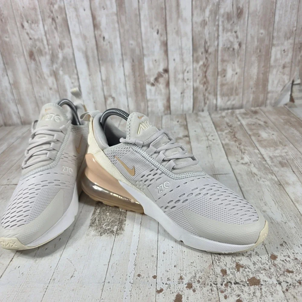 Nike Air Max 270 Womens Light Bone Rose Whisper Sneakers DX8951-001 Size 8